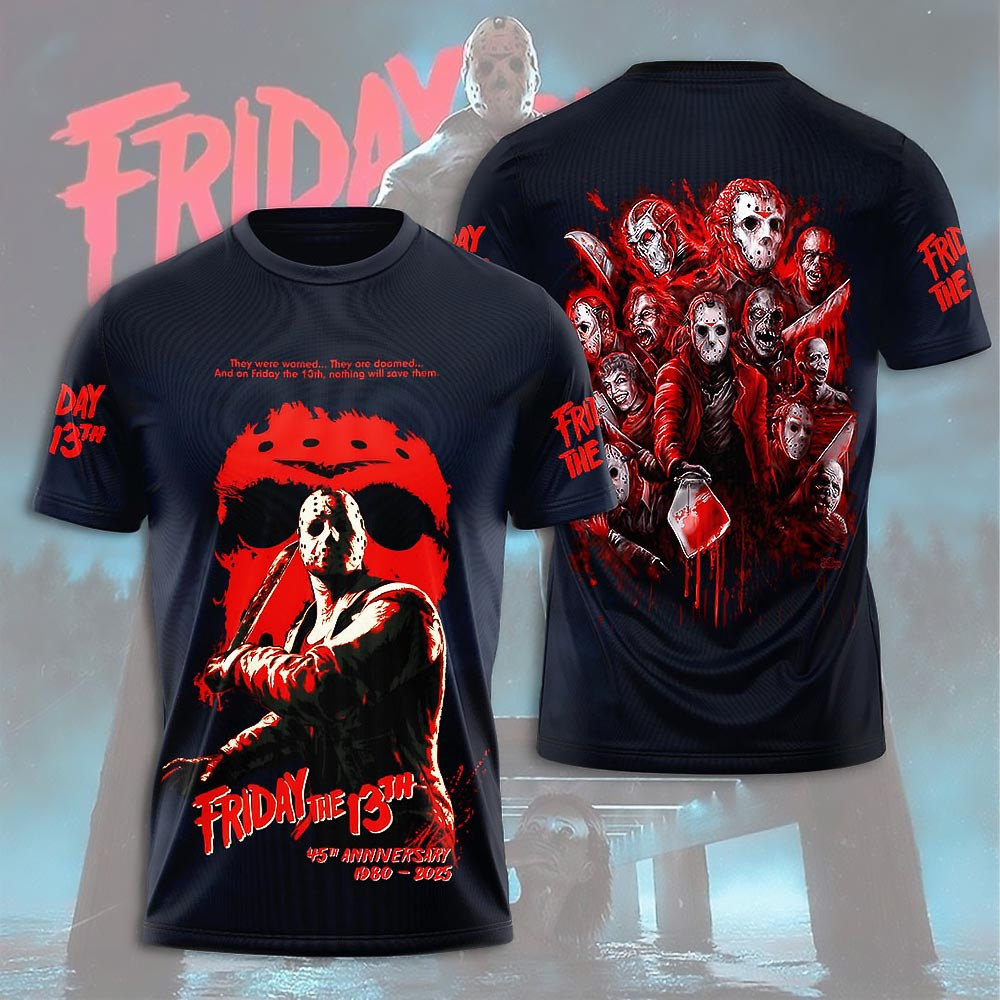 Friday the 13th Shirt 45th Anniversary T-Shirt Gift Ideas For Boyfriend