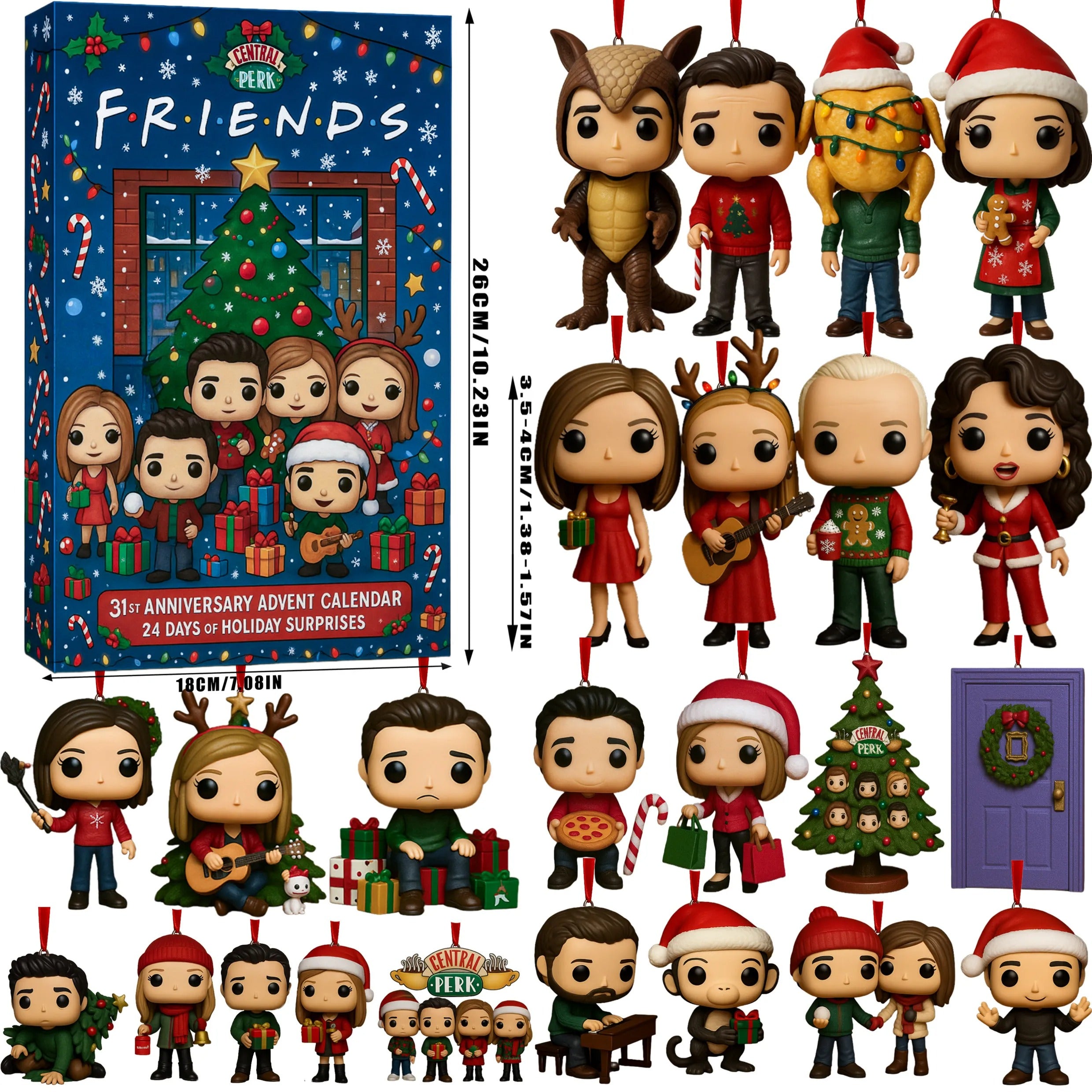 Friends 31st Anniversary Advent Calendar 2025 Christmas Eve Countdown Friend Xmas Gifts