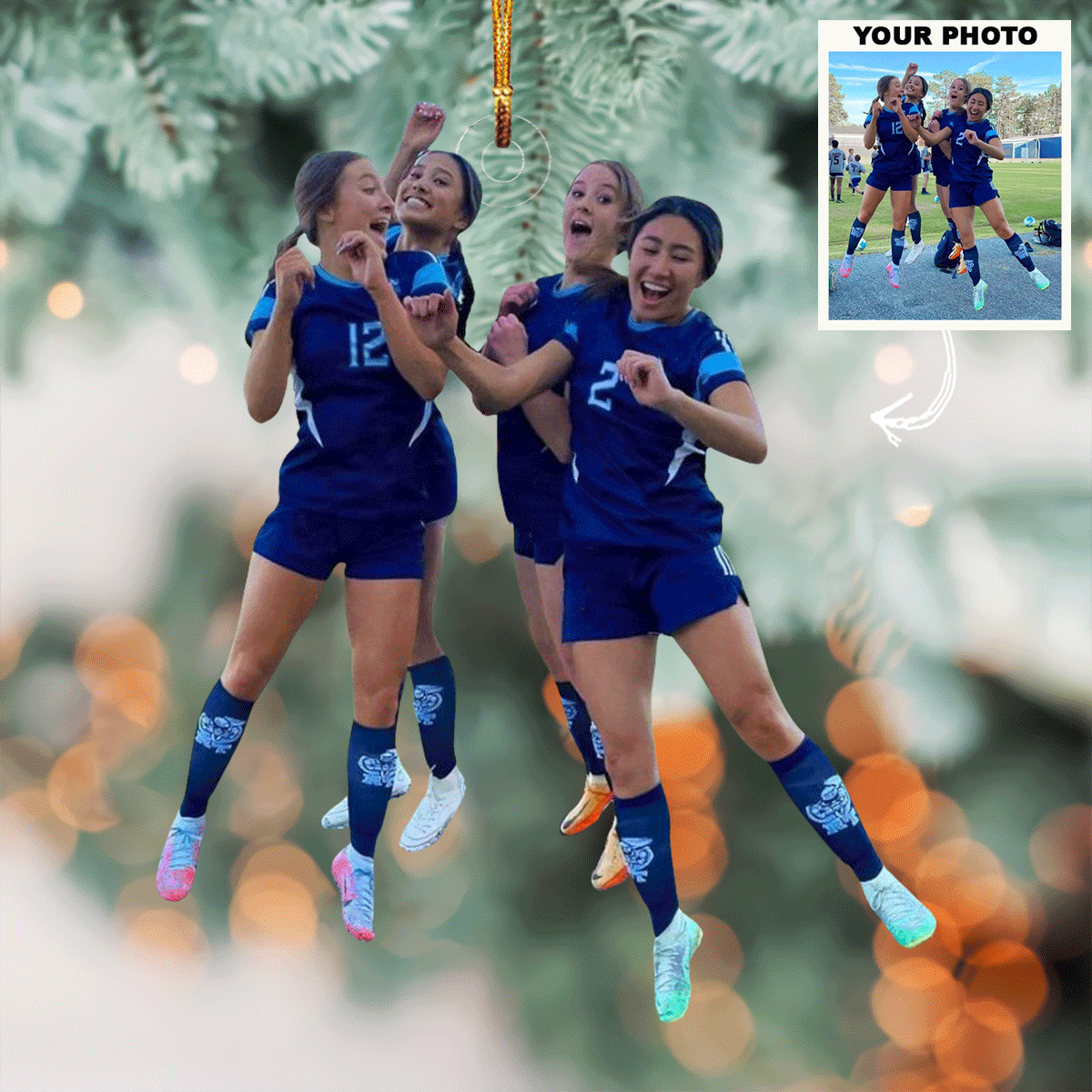 Friends Forever Personalized Photo Mica Ornament Gift For Friends Family Members