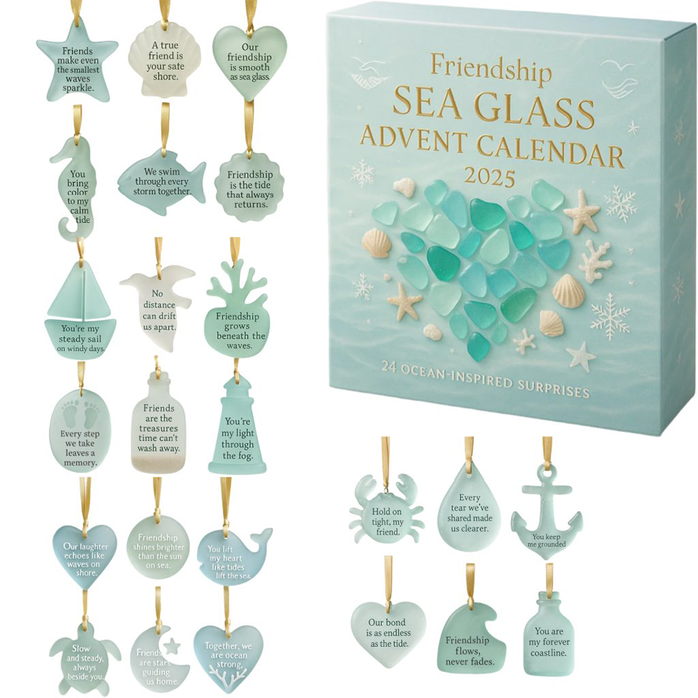 Friendship Sea Glass Advent Calendar 2025 Holiday Countdown Calendar Christmas Gifts For Friends