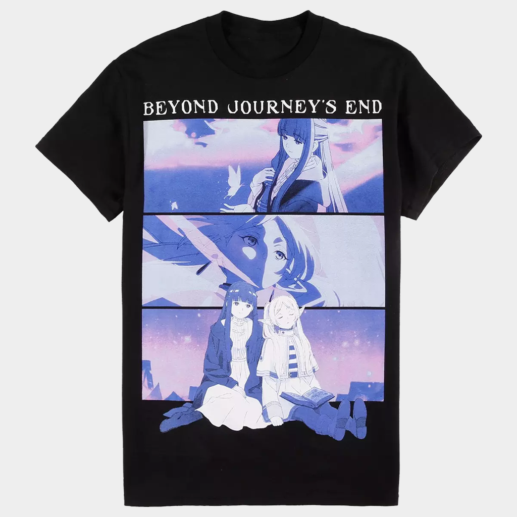 Frieren Merch Frieren Beyond Journey's End Fern And Frieren Panels T-Shirt Gifts For Friends
