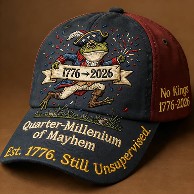 Frog American No Kings Hat Quarter Millenium Of Mayhem Baseball Cap Cool Gift For Patriots
