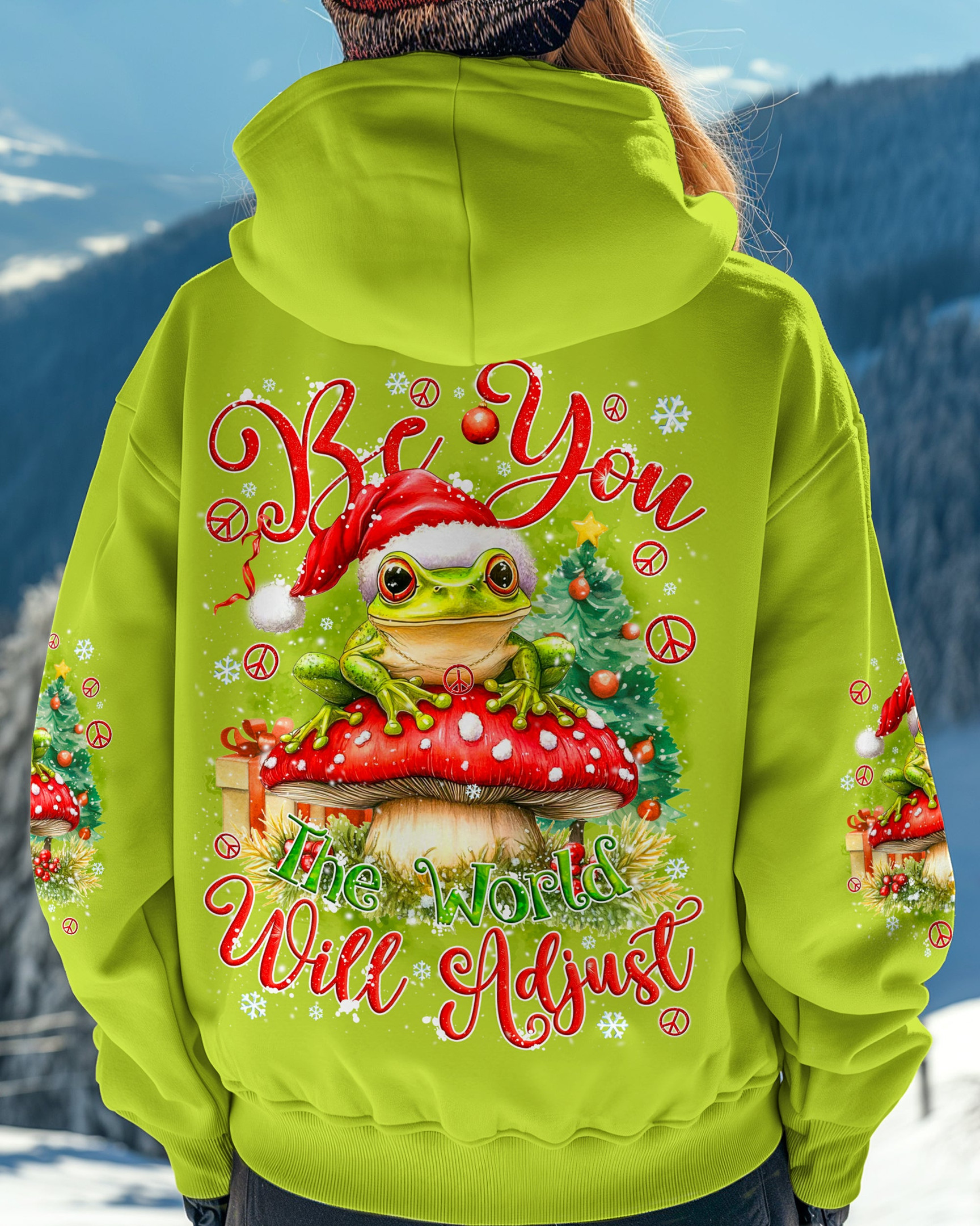 Frog And Mushroom Hoodie The World Will Adjust Clothing Christmas Gifts For Mushroom Lovers