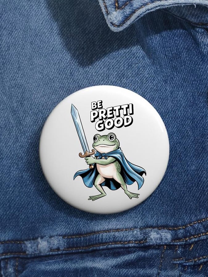 Frog Be Pretti Good Pin Button Minnesota Rebel Alliance Button Anti ICE Merch Frog Be Pretti Good Pin Button Minnesota Rebel Alliance Button Anti ICE Merch
