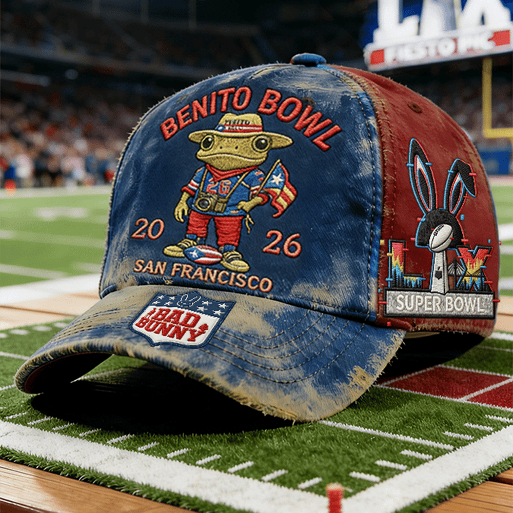 Frog Benito Bowl 2026 San Francisco Vintage Hat Super Bowl Baseball Cap Gift For Him