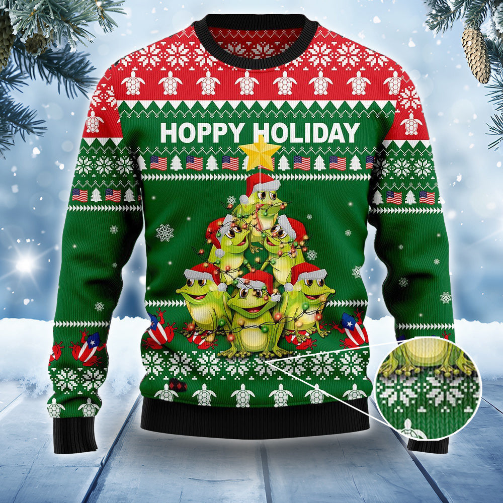Frog Christmas Tree Ugly Christmas Sweater Hoppy Holiday Frog Sweater Gifts For Xmas Frog Christmas Tree Ugly Christmas Sweater Hoppy Holiday Frog Sweater Gifts For Xmas