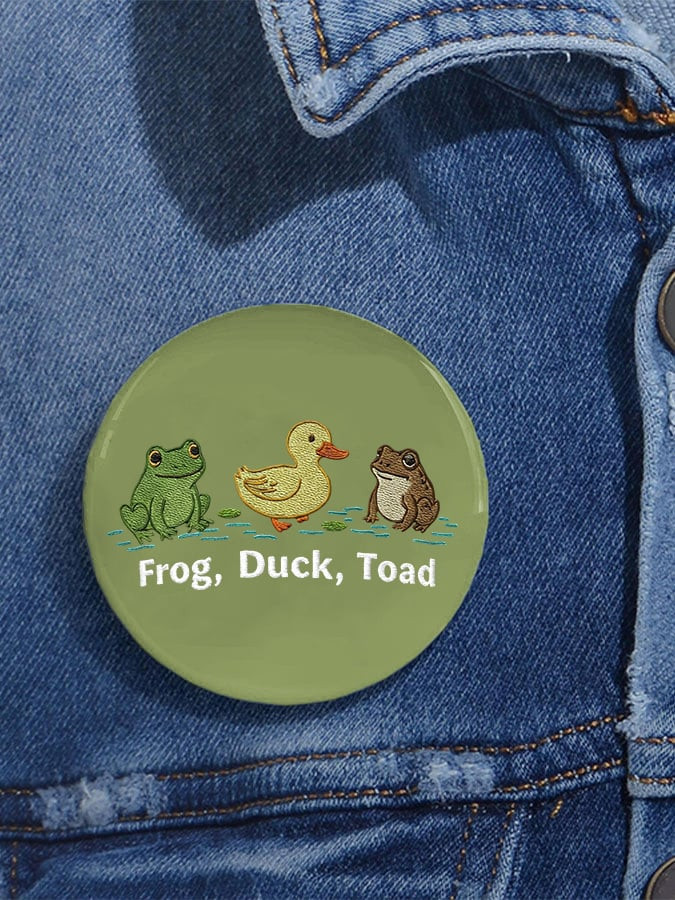 Frog Duck Toad I Stand With Minnesota Pin Button No ICE Political Merch FDT Gifts