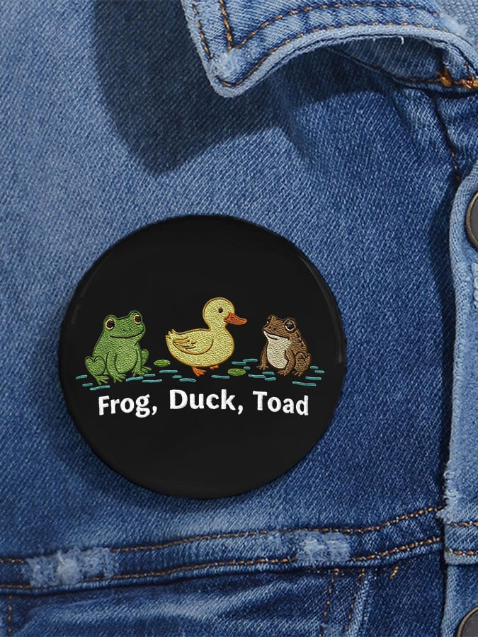 Frog Duck Toad I Stand With Minnesota Pin Button No King Political Merch FDT Gifts