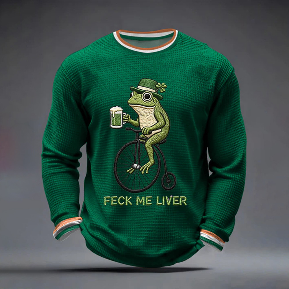 Frog Feck Me Liver Long Sleeve Shirt Saint Patrick's Day Apparel Gift For Husband