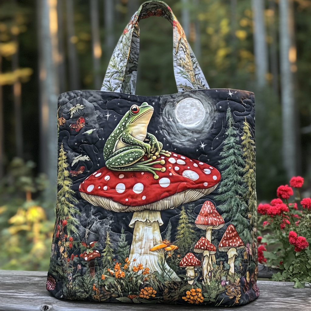 Frog Magic Quilted Tote Bag Frog Related Gifts