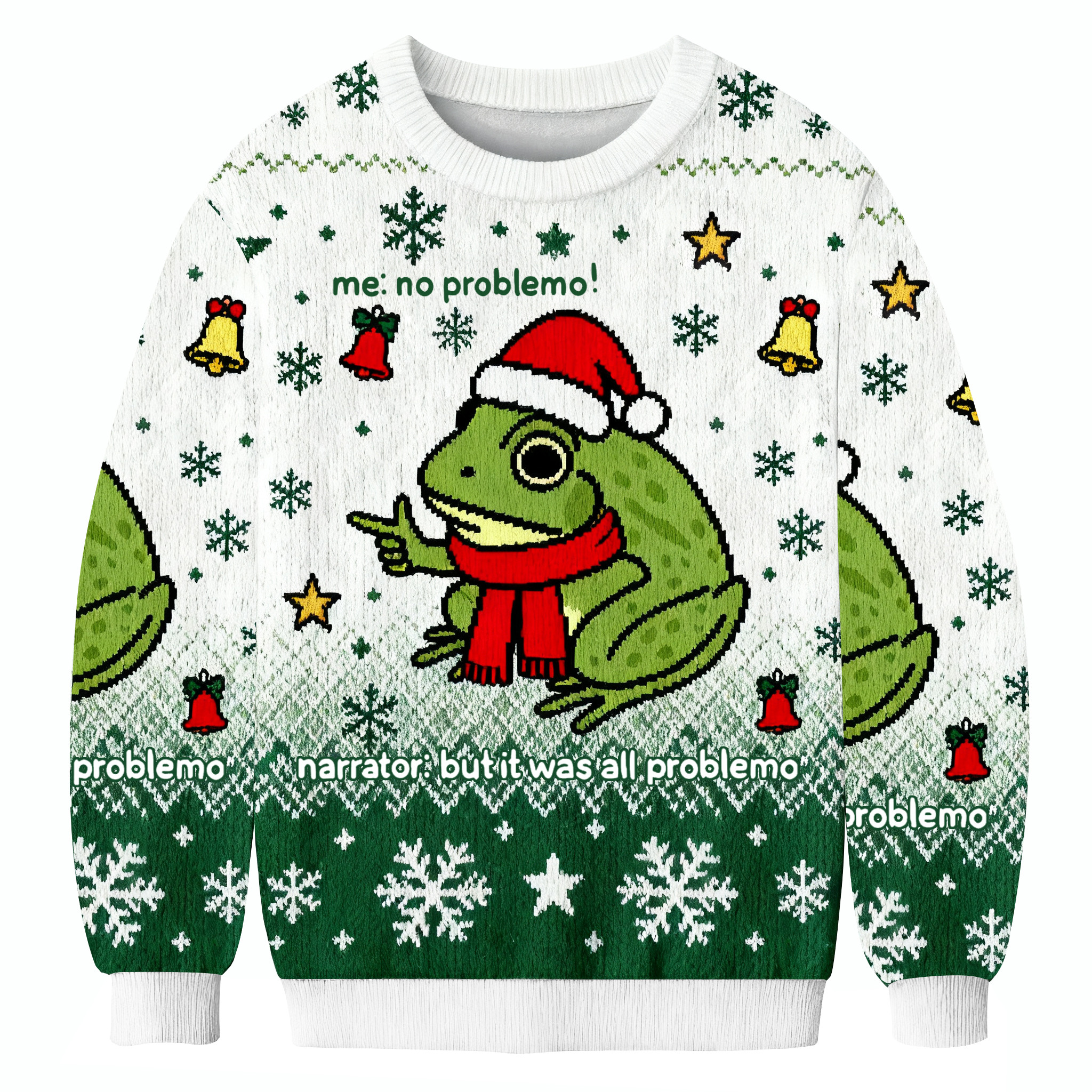 Frog Me No Problemo Narrator But It Was All Problemo Ugly Sweater Xmas Clothing Christmas Presents
