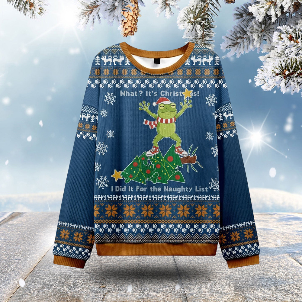 Frog Naughty Ugly Christmas Sweater Funny Christmas Wear Gifts For Frog Lovers