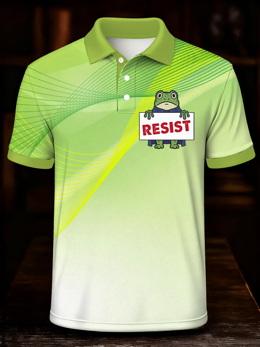 Frog No Kings Resist Polo Shirt Portland Frog Apparel Anti Fascism Shirt Gift