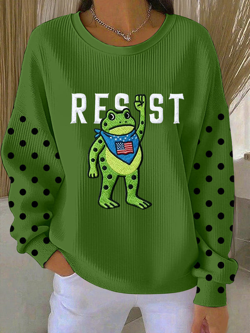 Frog No Kings Resist Sweatshirt Portland Frog Merch Abolish ICE Gift For Her