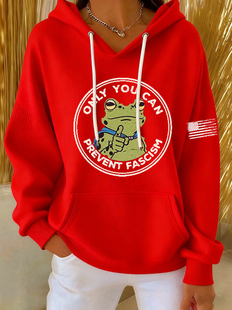 Frog Only You Can Prevent Fascism Hoodie 86 47 FDT Anti I.C.E Portland Frog Merch Gifts