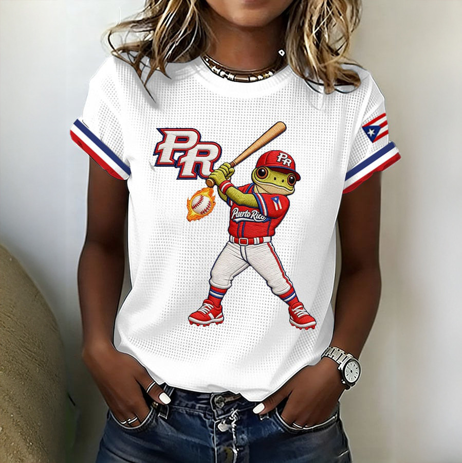 Frog Puerto Rico Baseball T-Shirt Puerto Rico Flag Baseball Merch Unique Gift For Fans