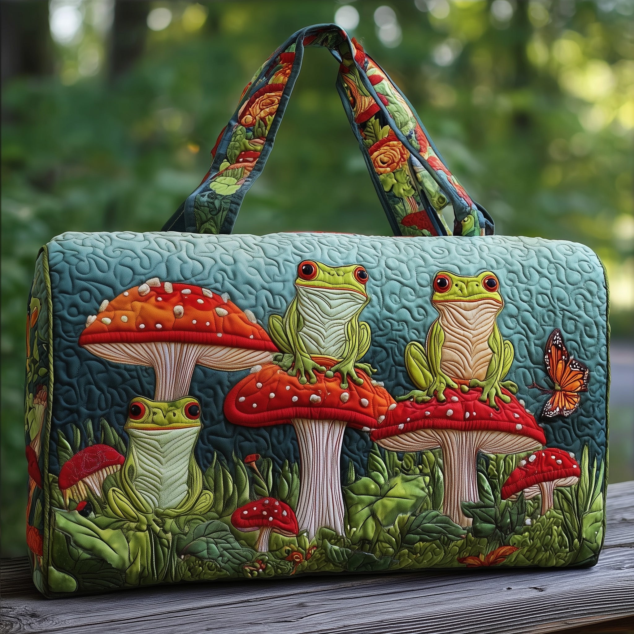 Frog Quilted Duffle Bag Daily Essentials Organizer