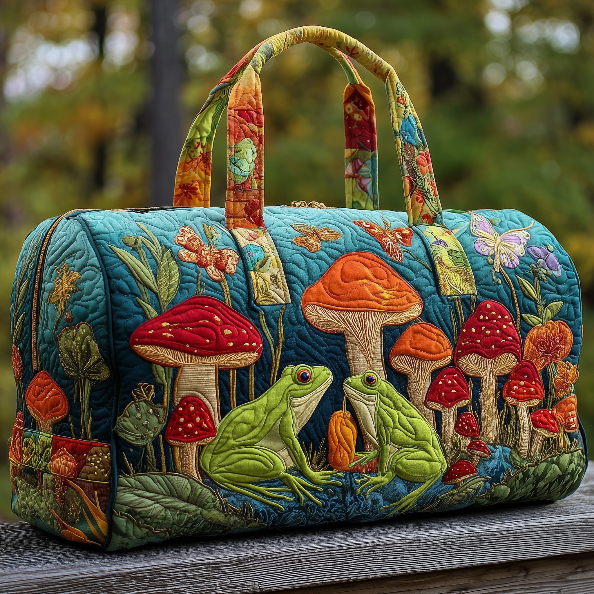 Frog Quilted Duffle Bag Durable And Lightweight