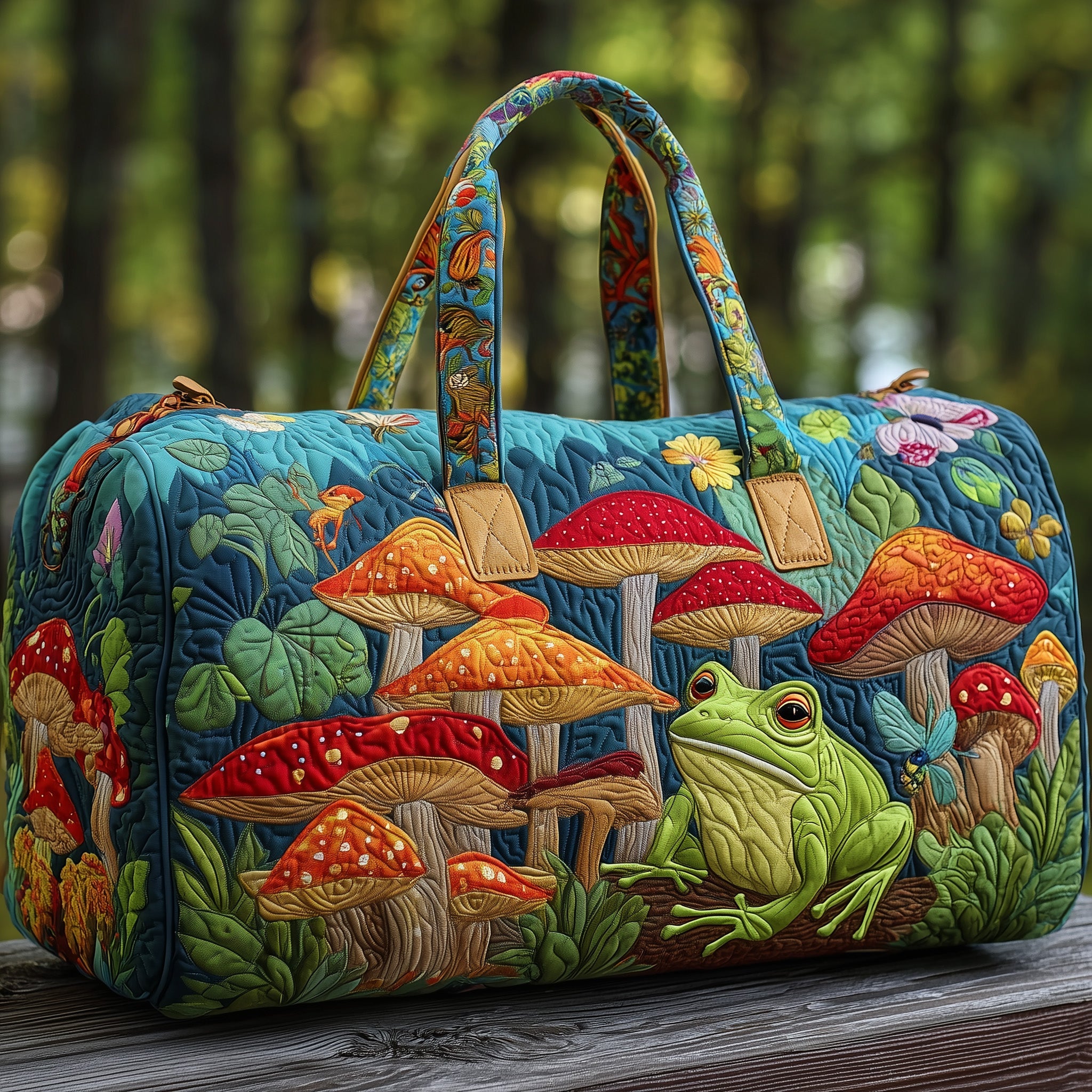 Frog Quilted Duffle Bag Practical And Versatile
