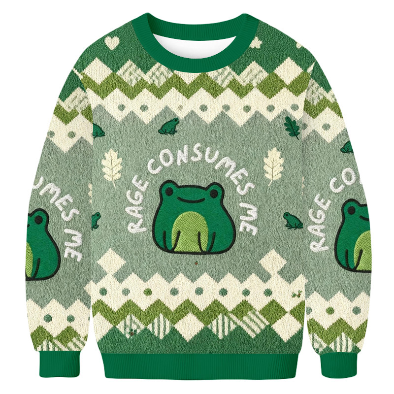 Frog Rage Consumes Me Ugly Sweater Christmas Outfits Frog Lover Xmas Gifts