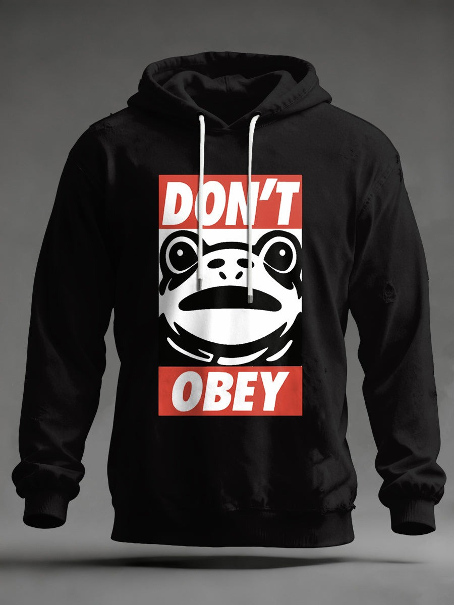 Frog Resist Don't Obey Hoodie No Kings Anti Fascism Protest Political Activist Merch Gifts
