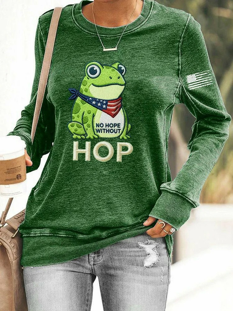 Frog Resist No Hope Without Hop Sweatshirt Portland Frog Protest Anti ICE Apparel Gifts