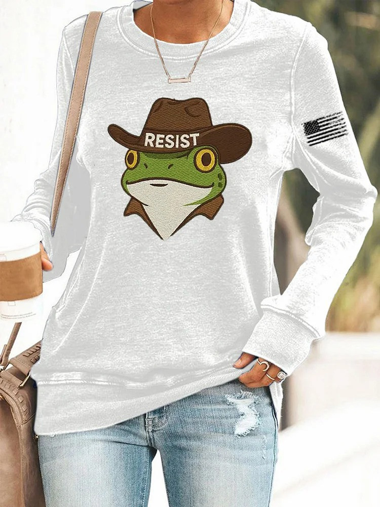 Frog Resist Sweatshirt No Kings Rally Portland Frog Protest Apparel Gifts