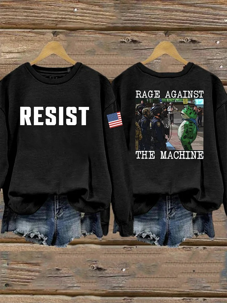 Frog Resist Sweatshirt Rage Against The Machine Merch No Kings Protest Apparel Gifts