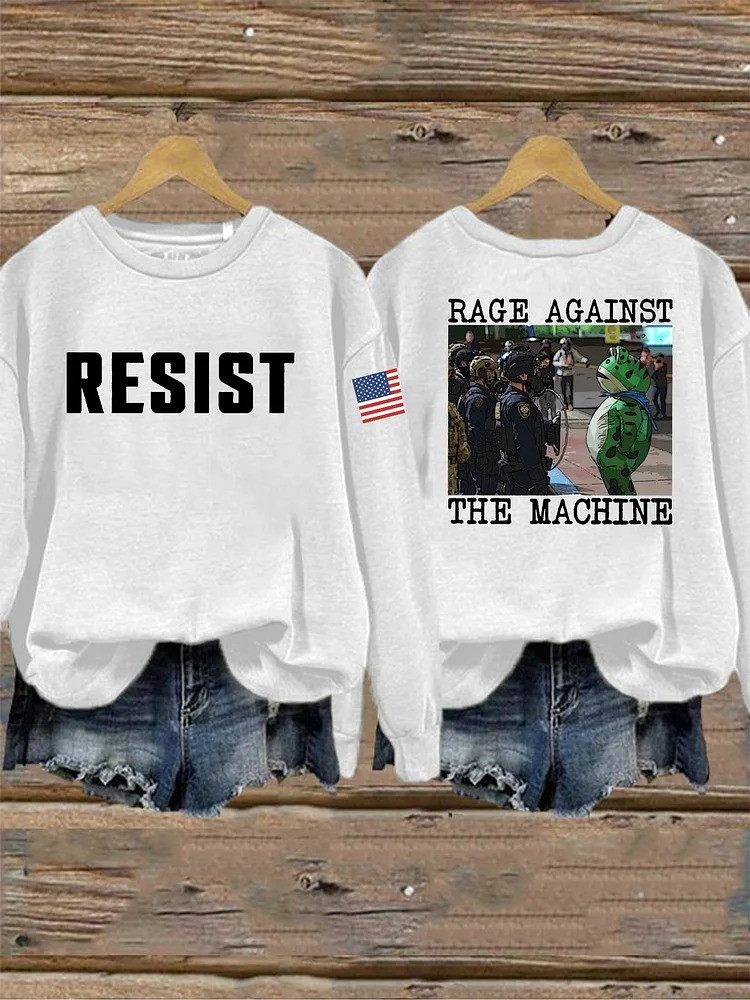 Frog Resist Sweatshirt Rage Against The Machine Merch Political Activist Gifts