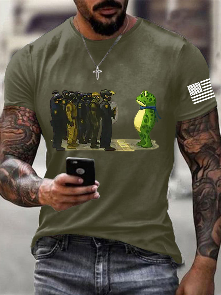 Frog Resist T-Shirt American Flag Apparel Anti ICE Gift Ideas For Anti ICE Supporters