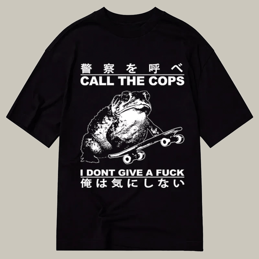 Frog Skateboard I Don't Care Classic T-Shirt Humor Shirt Funny Shirt For Meme Lovers