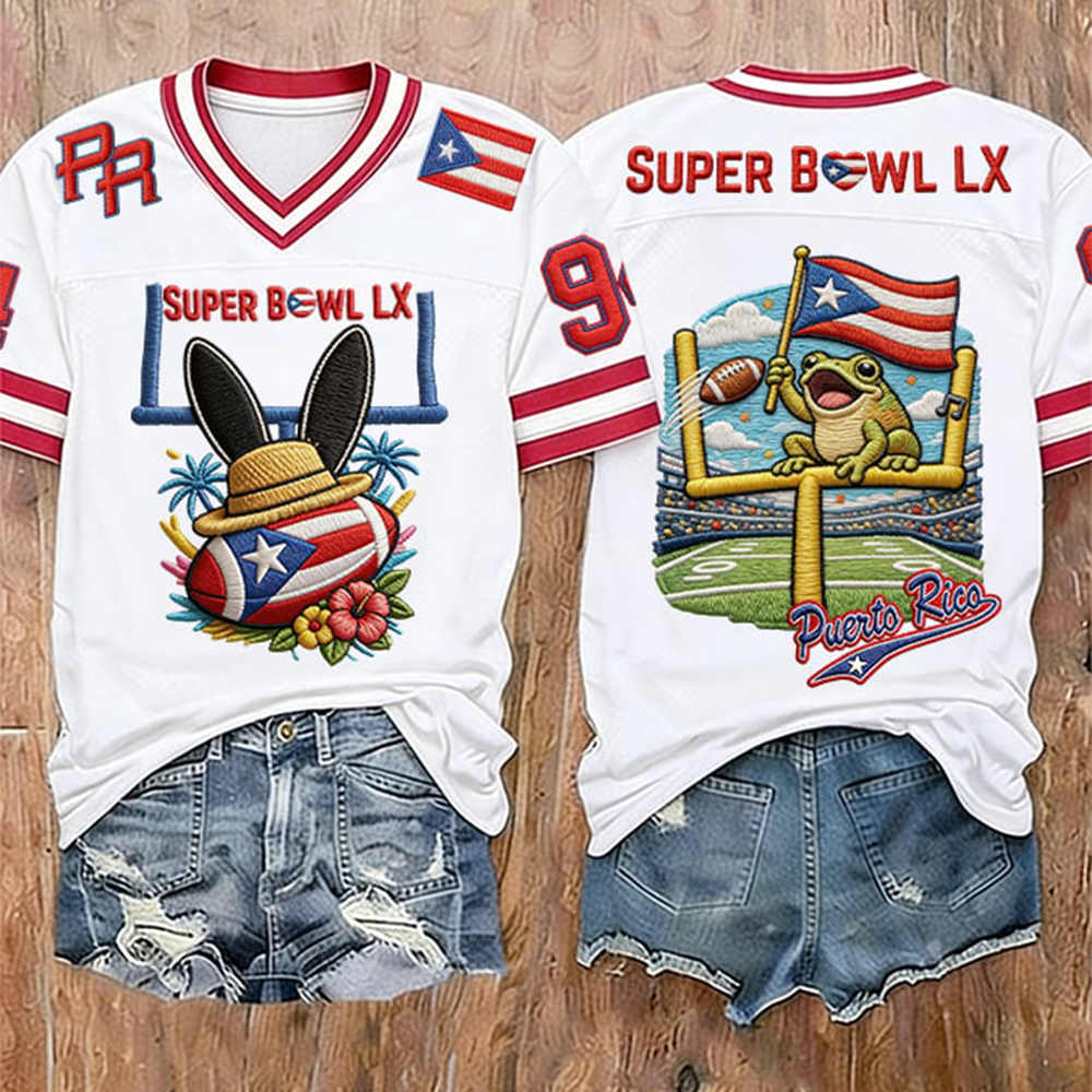 Frog Super Bowl LX Bad Bunny Jersey Bad Bunny Halftime Show Clothes Gift For Mother