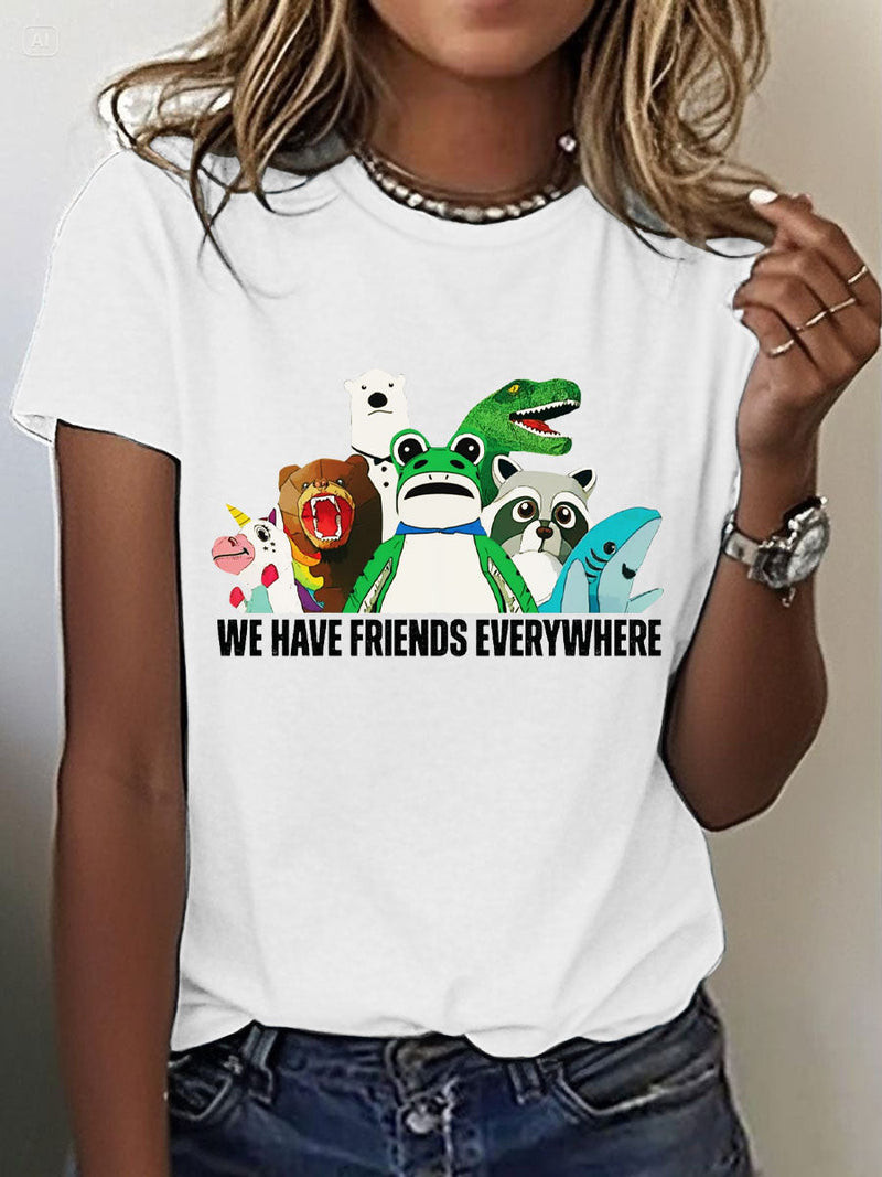 Frog We Have Friends Everywhere T-Shirt Anti Fascism Shirt Perfect Gifts For Supporters