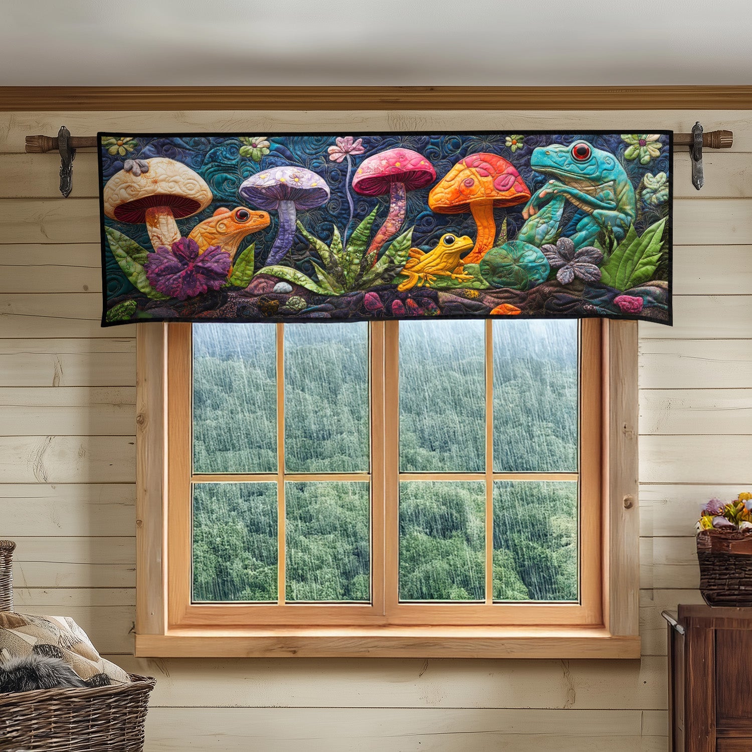 Frog Whisperers Quilted Valance Landscape Curtains Window Father In Law Gifts Christmas