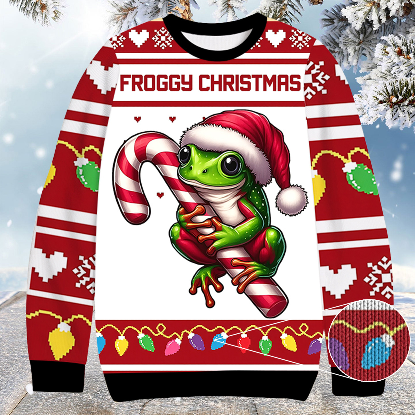 Froggy Christmas Ugly Sweater Merry Xmas Clothes Christmas Gifts For Wife