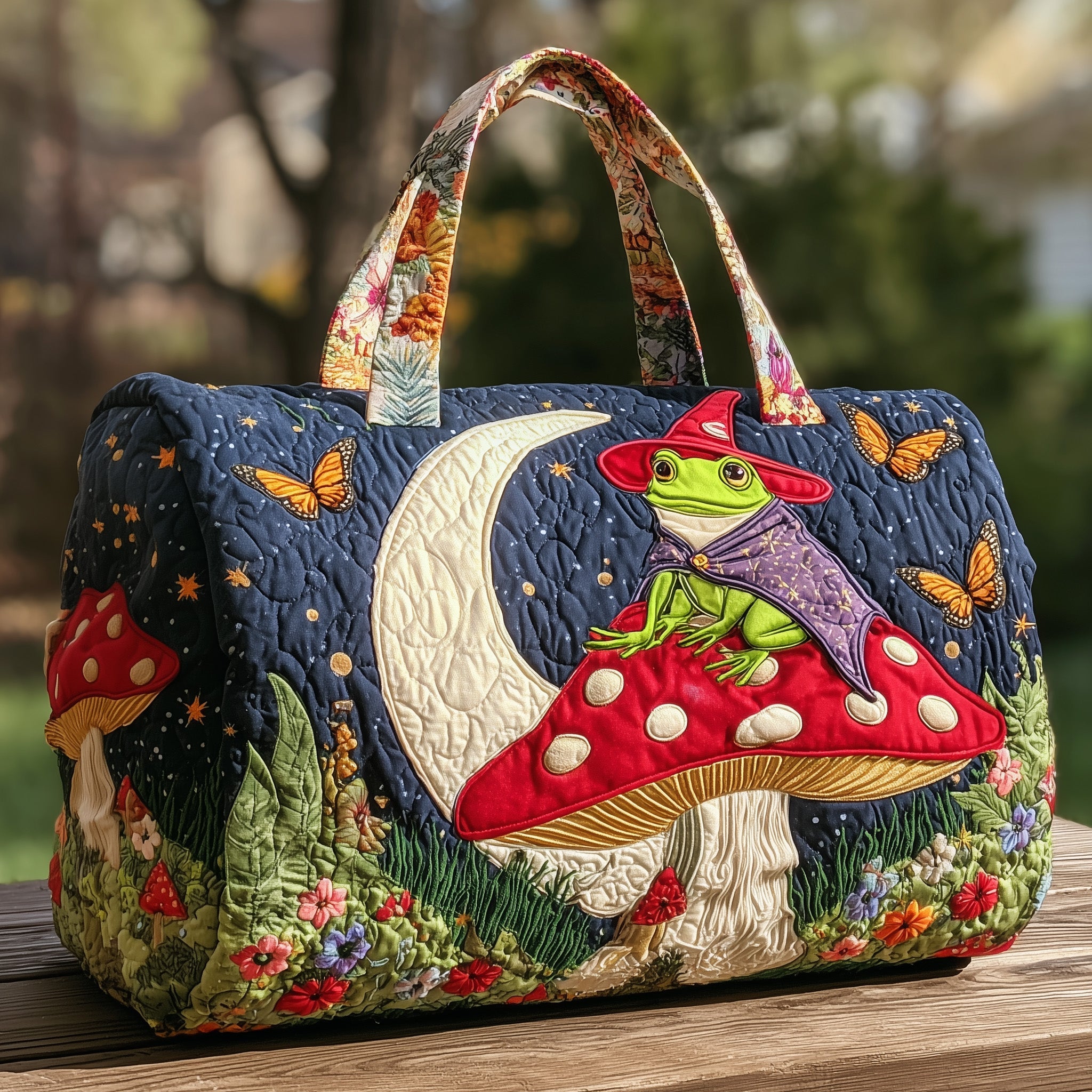 Froggy Heaven Quilted Duffle Bag Valentine's Day Gift Idea
