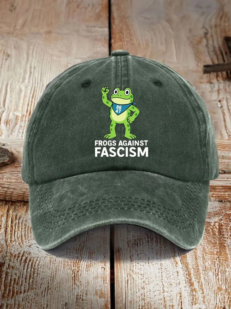 Frogs Against Fascism Baseball Cap No Kings Merch Gift Ideas For Supporters