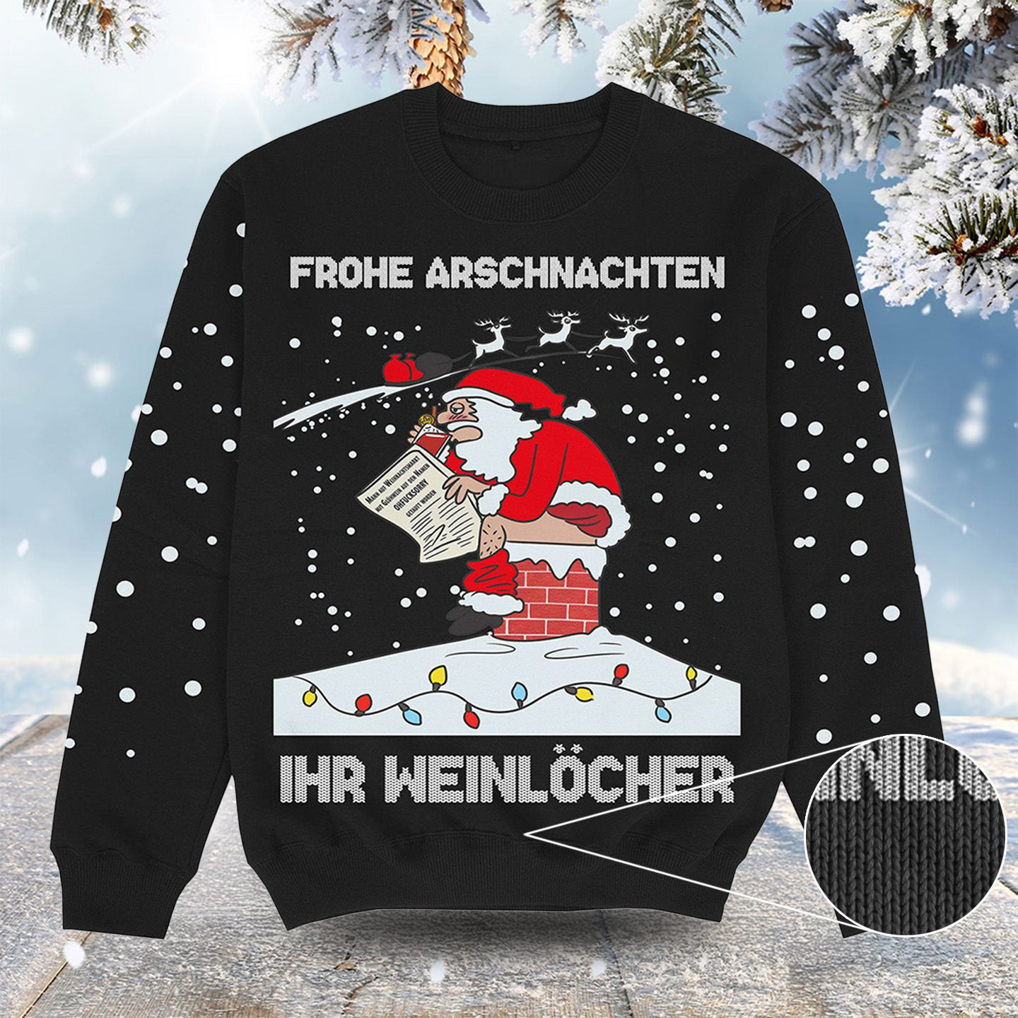 Frohe Arschnachten Christmas Ugly Sweater Merry Xmas Clothing Father Son Christmas Gifts