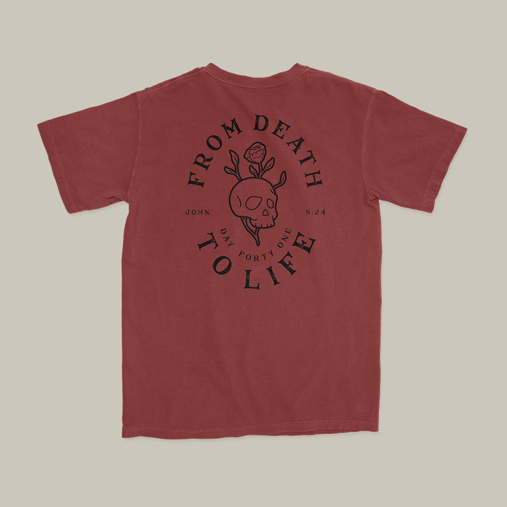 From Death To Life Day Forty One T-Shirt Faith Merch Religious Gift For Christians