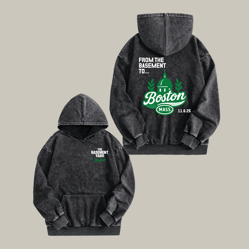 From The Basement To Boston Hoodie Unique Clothing Cool Gifts For Him