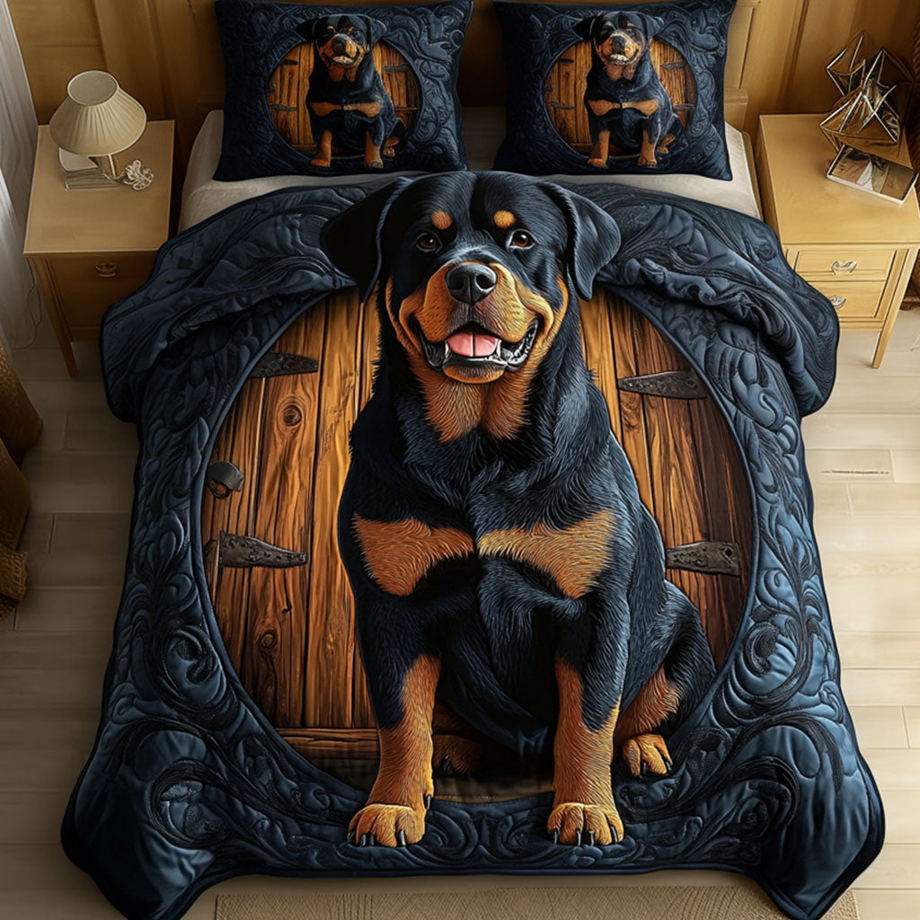 Front Guard Quilted Bedding Set Elegant Bedding Set Gift for Newlyweds