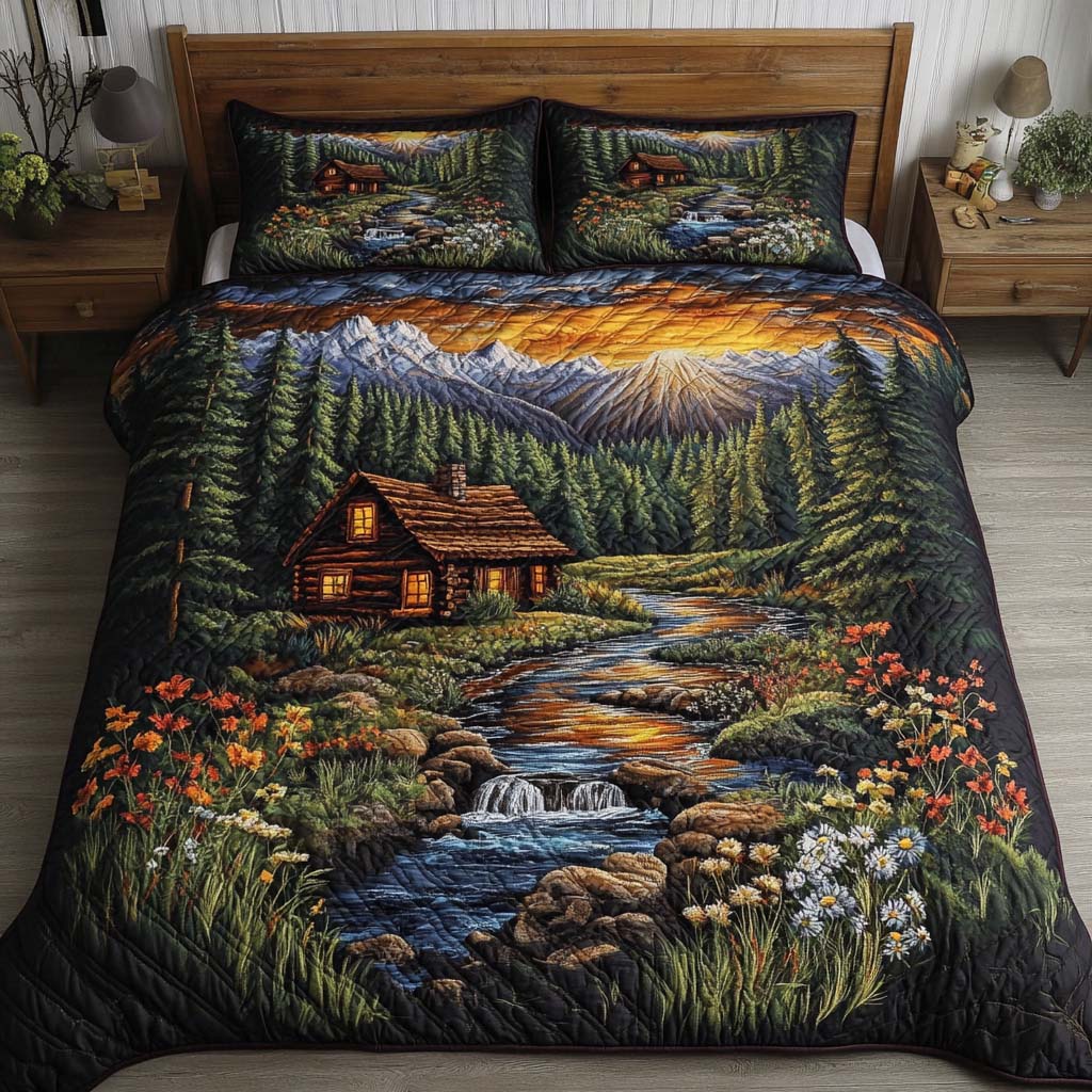 Front Porch Calm Quilted Bedding Set Bed Decorations Christmas Presents For Mom
