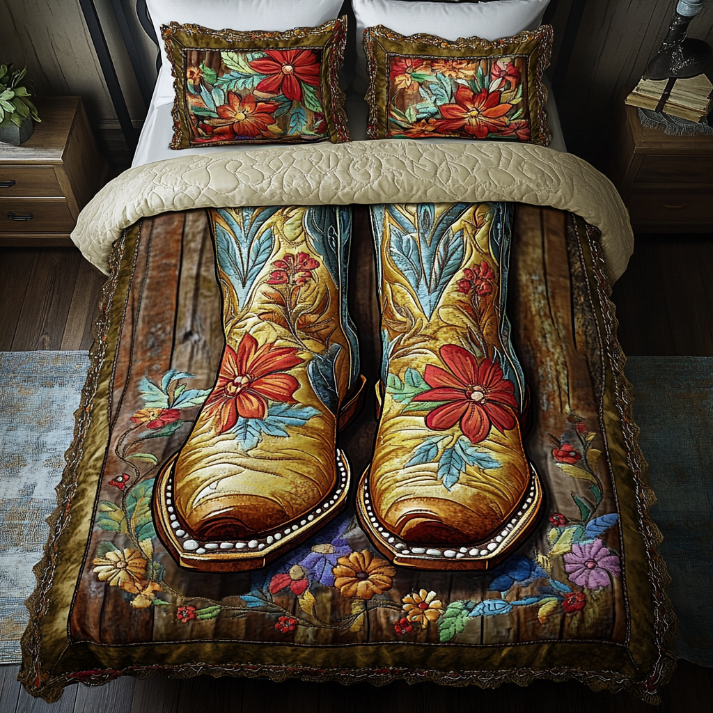 Frontier Soul Quilted Bedding Set Bedroom Decorations Gifts For Cowboy Boyfriend