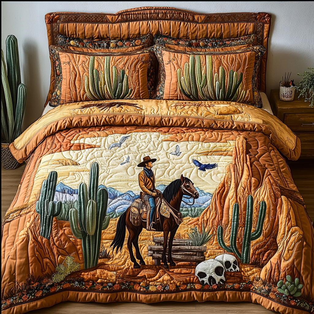 Frontier Trails Quilted Bedding Set Bed Decor Ideas Cowboys Gifts For Her