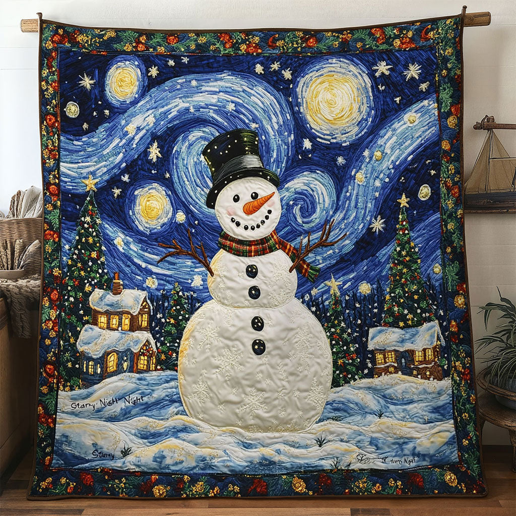 Frost Dream Snowman Quilt Blanket Throw Blankets For Couch Christmas Presents For Christians