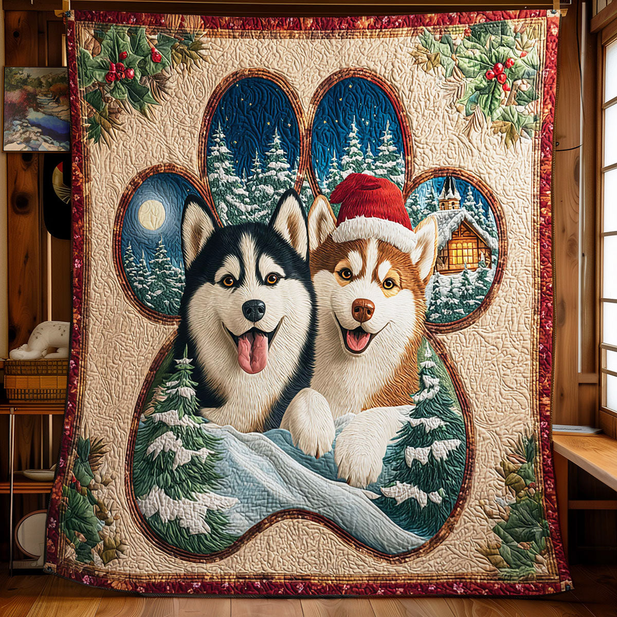 Frost Duo Quilt Blanket Christmas Blanket Christmas Gift Ideas For Dog Owners