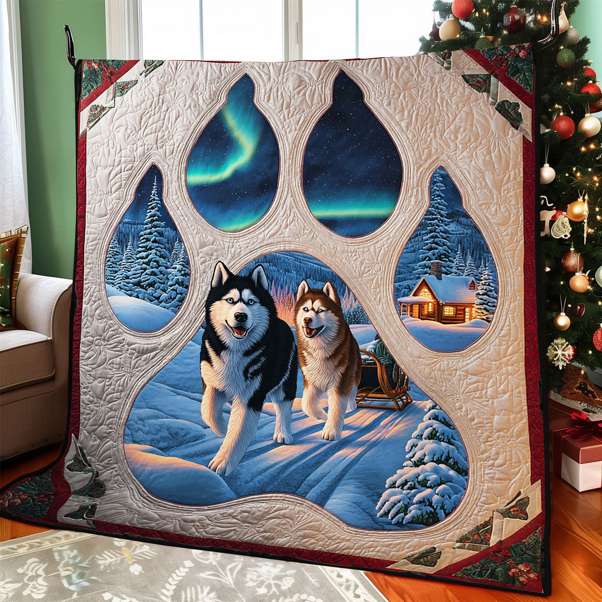 Frost Pals Quilt Blanket Christmas Blanket Good Presents For Dog Lovers