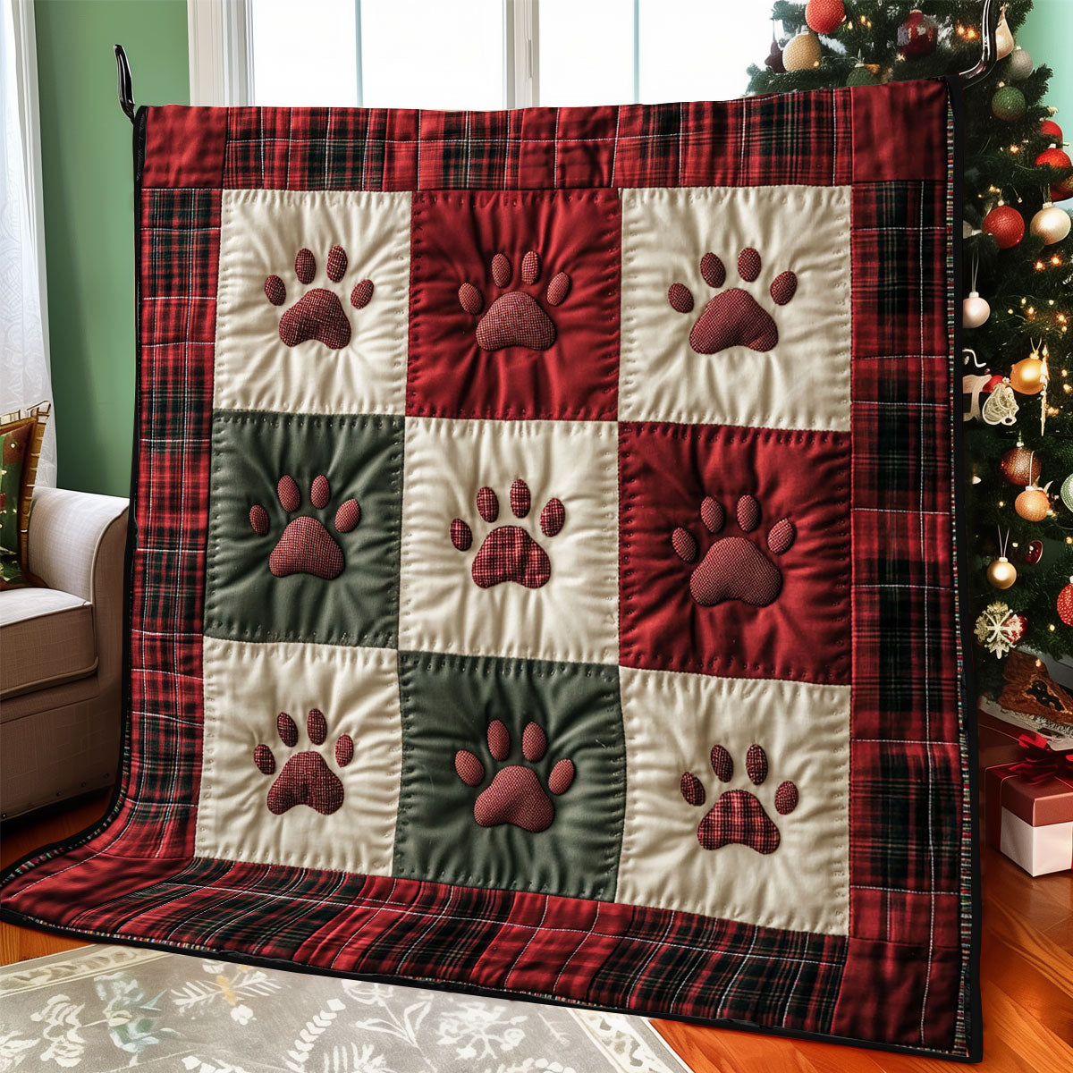 Frost Paws Quilt Blanket Throws For Couch Presents For Christian Friends