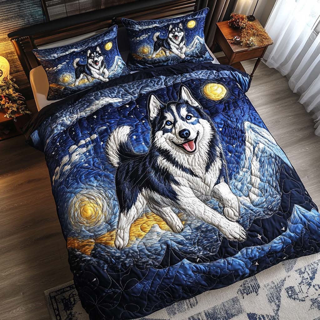 Frost Runner Quilted Bedding Set Cozy Comforter Set for Winter Warmth