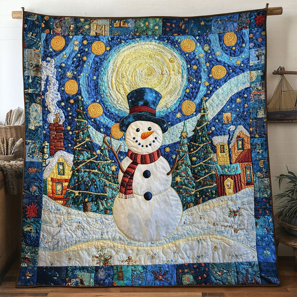 Frost Star Snowman Quilt Blanket Throw Blankets For Couch Christmas Presents For Christians